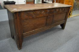 An 18th century oak coffer.