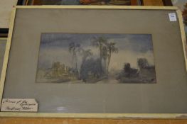 Circle of William James Muller, The avenue of the Sphinxes, watercolour.