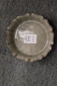 A small Chinese crackle glazed dish.