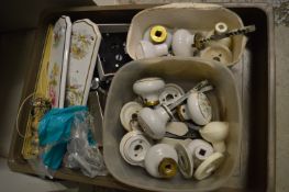 Porcelain door knobs, finger plates etc.