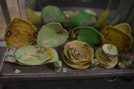 A large quantity of Carlton ware leaf shaped dishes etc.