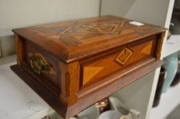 A specimen wood jewellery box.