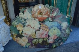 A floral decorated dummy board.