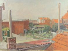 GEORGE WEISSBORT (1928 - 2013). Across the roof tops. Unframed, board. 21