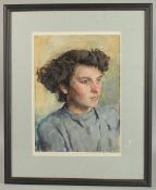 GEORGE WEISSBORT (1928 - 2013). Girl in blue. Signed and dated 1950. Canvas. 14.5