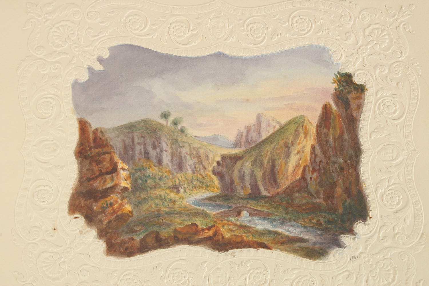 19th Century English School, 'On the Derwent, Derbyshire', watercolour, inscribed, oval, 4" x 3", ( - Image 3 of 4