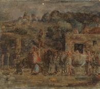 GEORGE WEISSBORT (1928 - 2013). The Prosecution. Unframed, canvas on board. 15