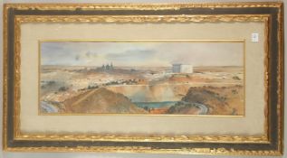 MIGUEL CIRY. Overlooking Toledo. Signed and dated. 10