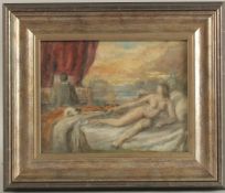 GEORGE WEISSBORT (1928 - 2013). Rising nude. Signed. Board. 8