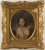FRANCIS JOHN WYBURD (1826 - 1893). Half length portrait of Elizabeth Palfreeman Wilson, aged 5