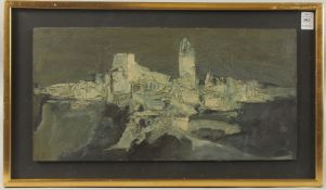 ANTHONY WHISHAW. Zahara at night, oil on board. Signed with initials. 9