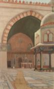 Interior of a Mosque. Oil on canvas, unframed. 26