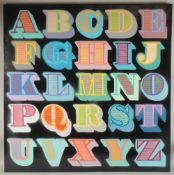 BEN EINE (b. 1970) BRITISH. A - Z NOW. Acrylic on canvas. Signed and inscribed verso: x FOR THE