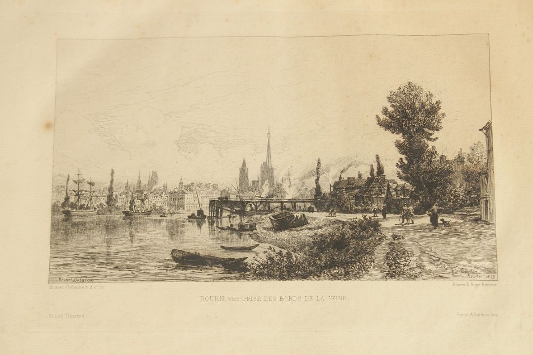 ROUEN ILLUSTRATED. BRUNET-DEBAINES. 30 illustrations. - Image 1 of 5