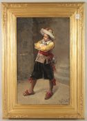 GEORGE APPERT (1850 - 1934) FRENCH. A full length portrait of a cavalier, oil on canvas. Signed. 24