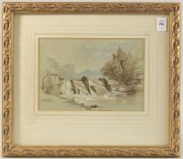 James Duffield Harding (1793-1863) The Rheinfall (Rhine Falls, Switzerland), pen and ink with