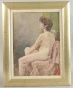 GEORGE WEISSBORT (1928 - 2013). A seated nude. Signed and dated '94. Board. 15