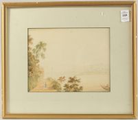 Attributed to John Dugmore of Swaffham (1793-1871) A view of Florence from the Corsini Gardens,