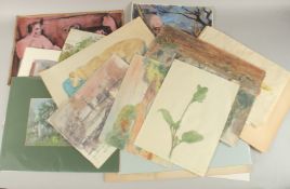 GEORGE WEISSBORT (1928 - 2013). A folder of fifteen watercolour drawings, unframed, fruit,