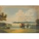19th Century Irish School, An extensive landscape with water, inscription verso Cork ......., - Image 1 of 3
