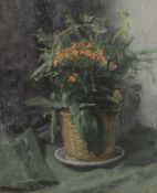 GEORGE WEISSBORT (1928 - 2013). Still Life. A basket of flowers. Unframed, board. 16