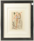 AFTER SALVADOR DALI. Purgatory from the Divine Comedy, colour print. 10