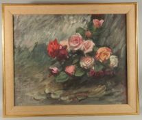 GEORGE WEISSBORT (1928 - 2013). Still Life. Roses. Board. 25