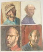 GEORGE WEISSBORT (1928 - 2013). Four self portraits. Head and shoulders, one signed and dated