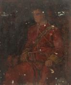 GEORGE WEISSBORT (1928 - 2013). A portrait of a soldier. Unframed, panel. 18