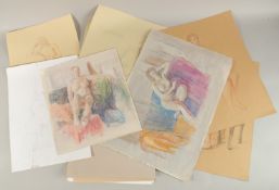 GEORGE WEISSBORT (1928 - 2013). A folder of seventeen unframed nude studies.
