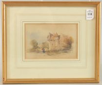 Circle of Thomas Shotter Boys (1803-1874) British, Figures and buildings, Moselle, watercolour