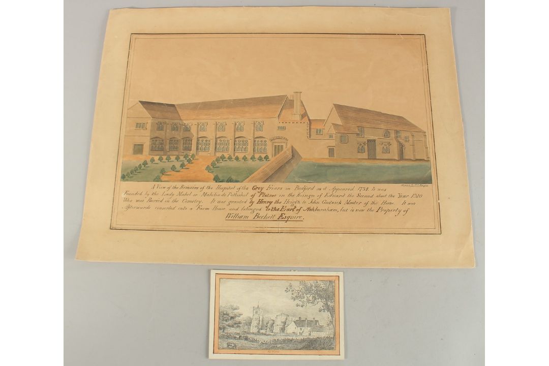 W. S. Mayes (19th Century) British, 'A View of the Remains of the Hospital of the Grey Friars in - Image 1 of 3
