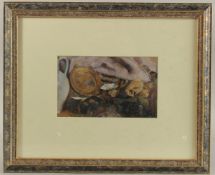 GEORGE WEISSBORT (1928 - 2013). Still Life. Oysters and a jug. Watercolour, framed. 5