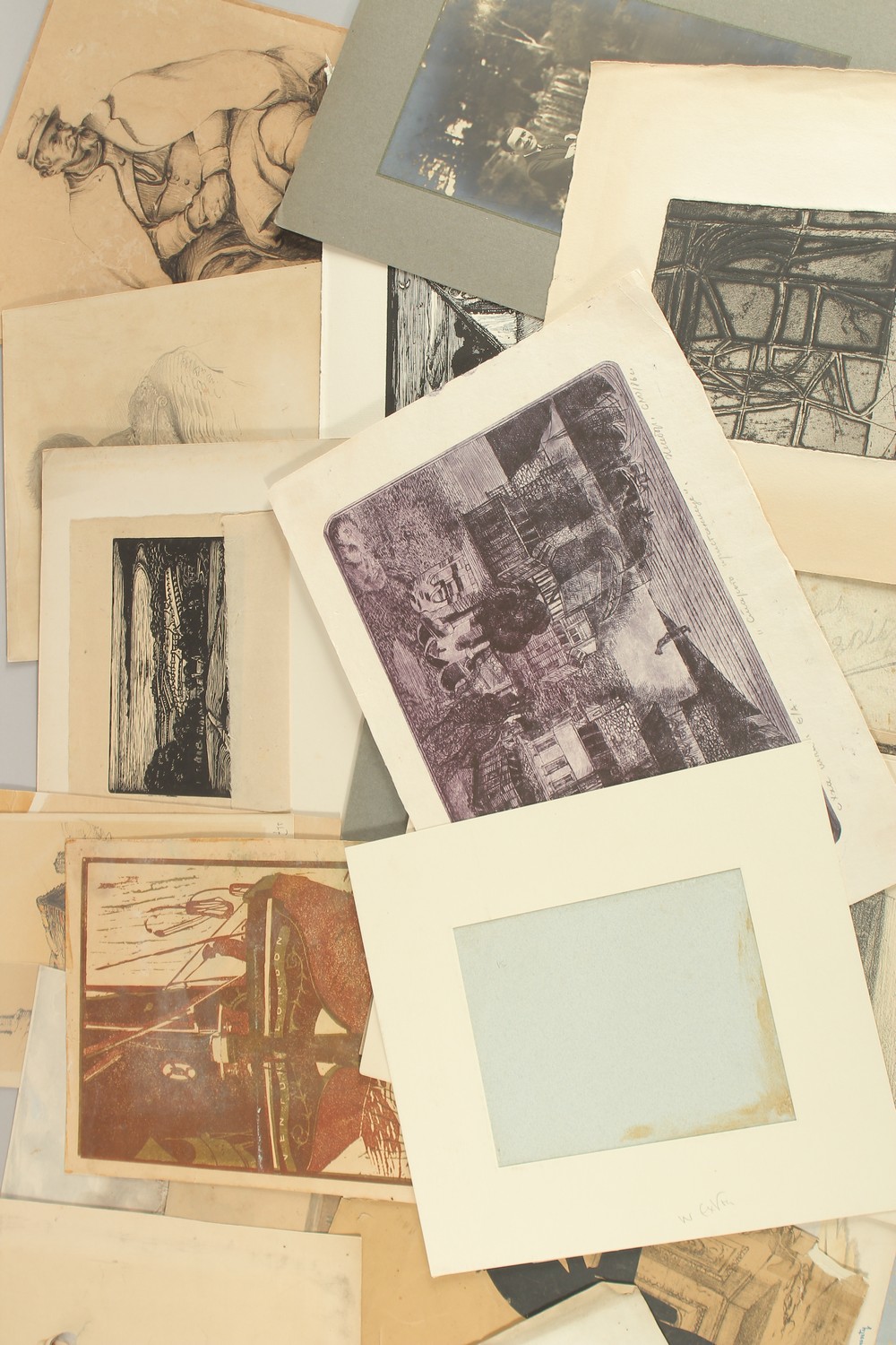 A FOLDER OF VARIOUS WATERCOLOURS (20). - Image 3 of 3