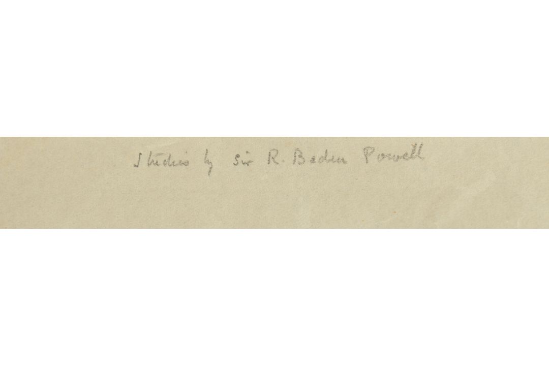 Attributed to Robert Paden-Powell (1857-1941) British, Head studies, pencil, inscribed, 8" x 5. - Image 2 of 3