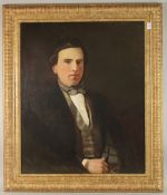 19TH CENTURY ENGLISH SCHOOL. A portrait head and shoulders of a young man, oil on canvas. 30