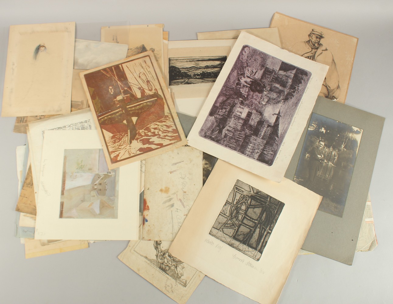 A FOLDER OF VARIOUS WATERCOLOURS (20).