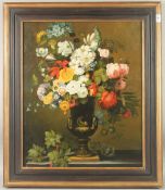 A. ANDERSEN. Dutch still life, flowers in a vase. Canvas on board. 24