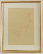 GEORGE WEISSBORT (1928 - 2013). A female seated nude. Signed and dated 1997. Crayon on paper. 12