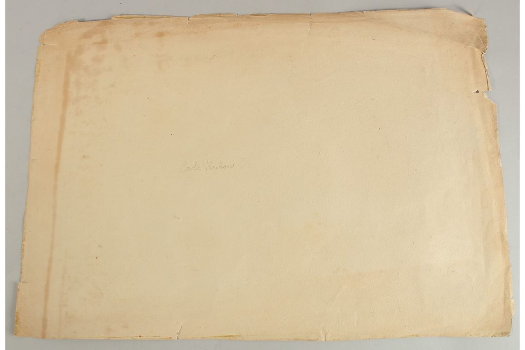 19th Century Irish School, An extensive landscape with water, inscription verso Cork ......., - Image 2 of 3