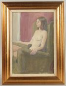 GEORGE WEISSBORT (1928 - 2013). A seated nude. Signed and dated '94. Board. 15