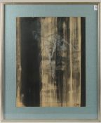 MODERN BRITISH SCHOOL. A ballerina taking a bow, watercolour and gouache. Signed with monogram. 21.