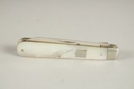 A MOTHER-OF-PEARL FOLDING KNIFE.