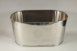 A LARGE OVAL BOLLINGER WINE COOLER. 24ins long x 12ins high.