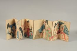 A CHINESE FOLDING EROTIC BOOK.