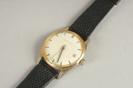 A ZENITH GENTLEMEN'S WATCH with leather strap.