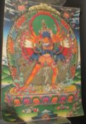A TIBETAN THANGKA on paper.