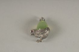 A JADE CHICK PENDANT.