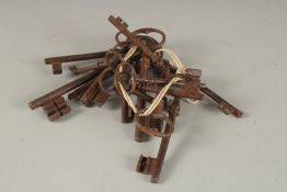 A BUNCH OF OLD KEYS.