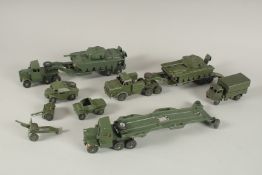 DINKY TOYS Military Vehicles (10) in a yellow box.
